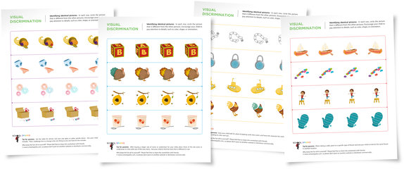 Challenging visual discrimination worksheets