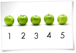 Counting objects such as apples