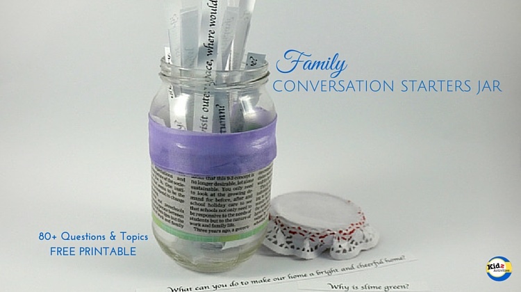 Family Conversation Starters Jar - Free Printable